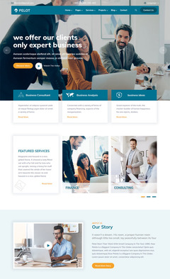 金融商務(wù)咨詢HTML5模板